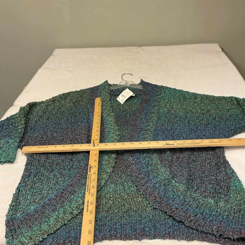 Cato Women's Auqua N Open Front Cardigan Sweater Size 18/20 3/4 Sleeve NWT.3539 - Picture 8 of 14